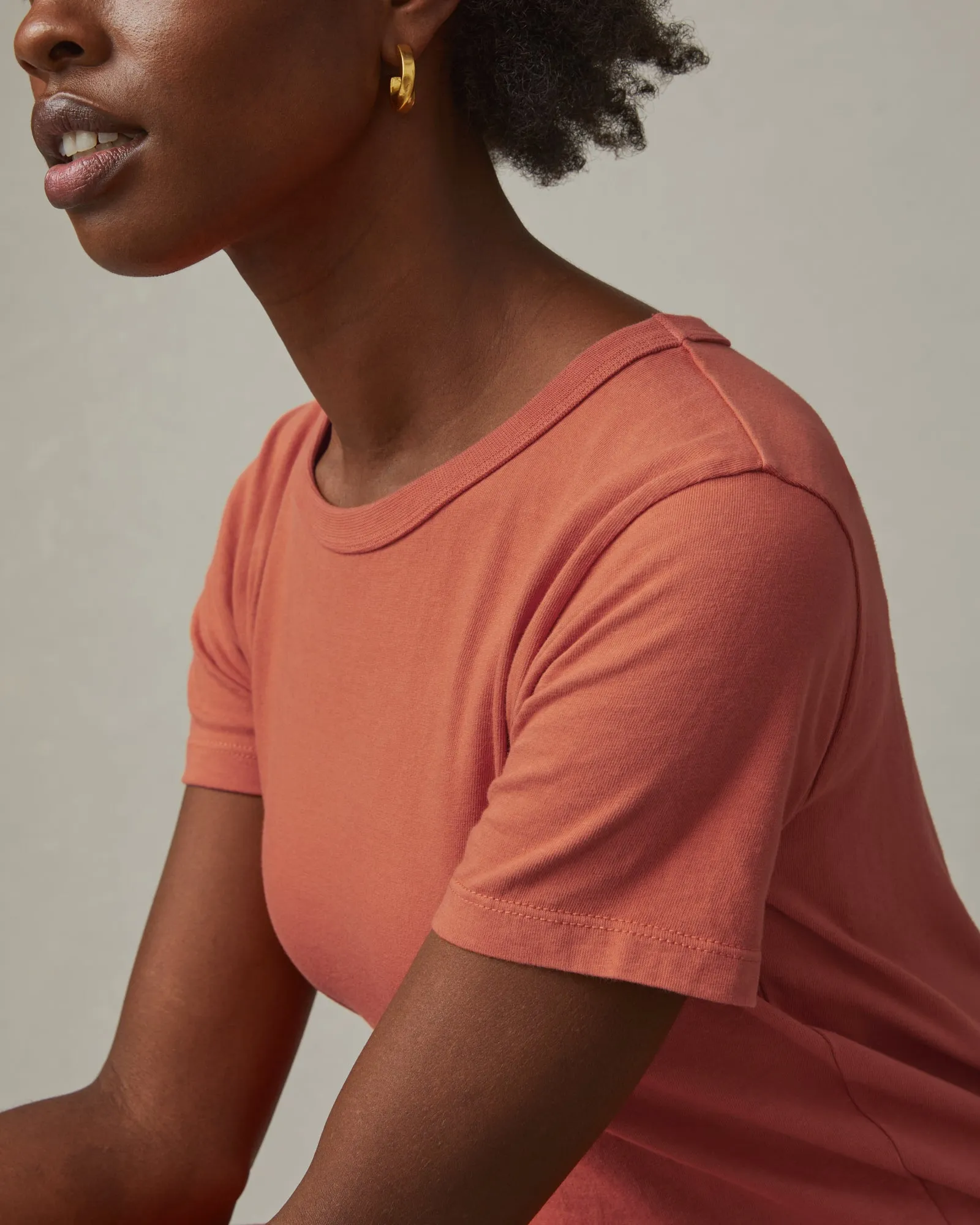 Midi Tee Dress - Deep Apricot