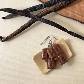 Milk Chocolate With Bite Mini Earrings