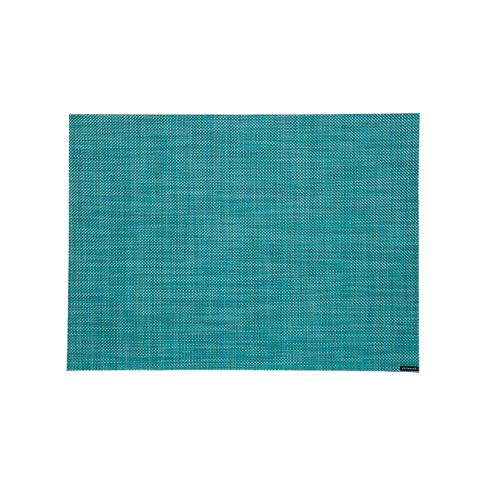 MINI BASKETWEAVE RECTANGLE PLACEMAT, TURQUOISE