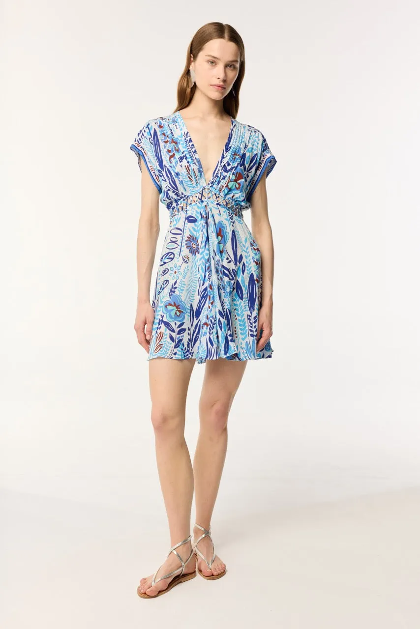 Mini Dress Cecile - Blue Plum