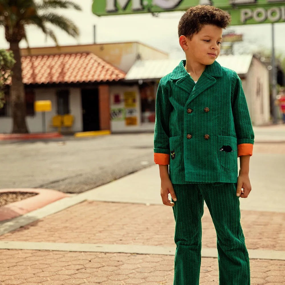 Mini Rodini Green Corduroy Set