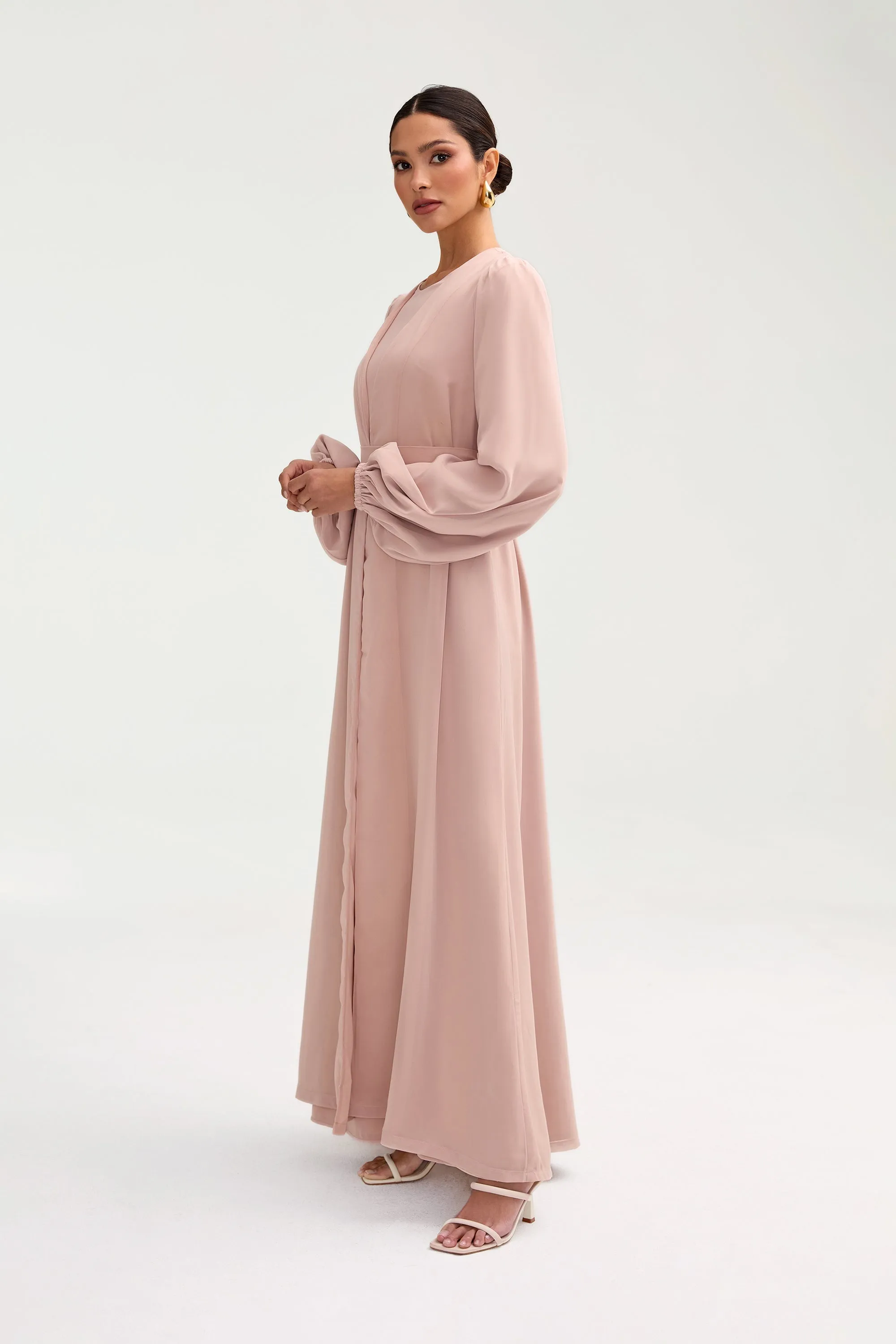 Najma Chiffon Dress - Jasmine Pink