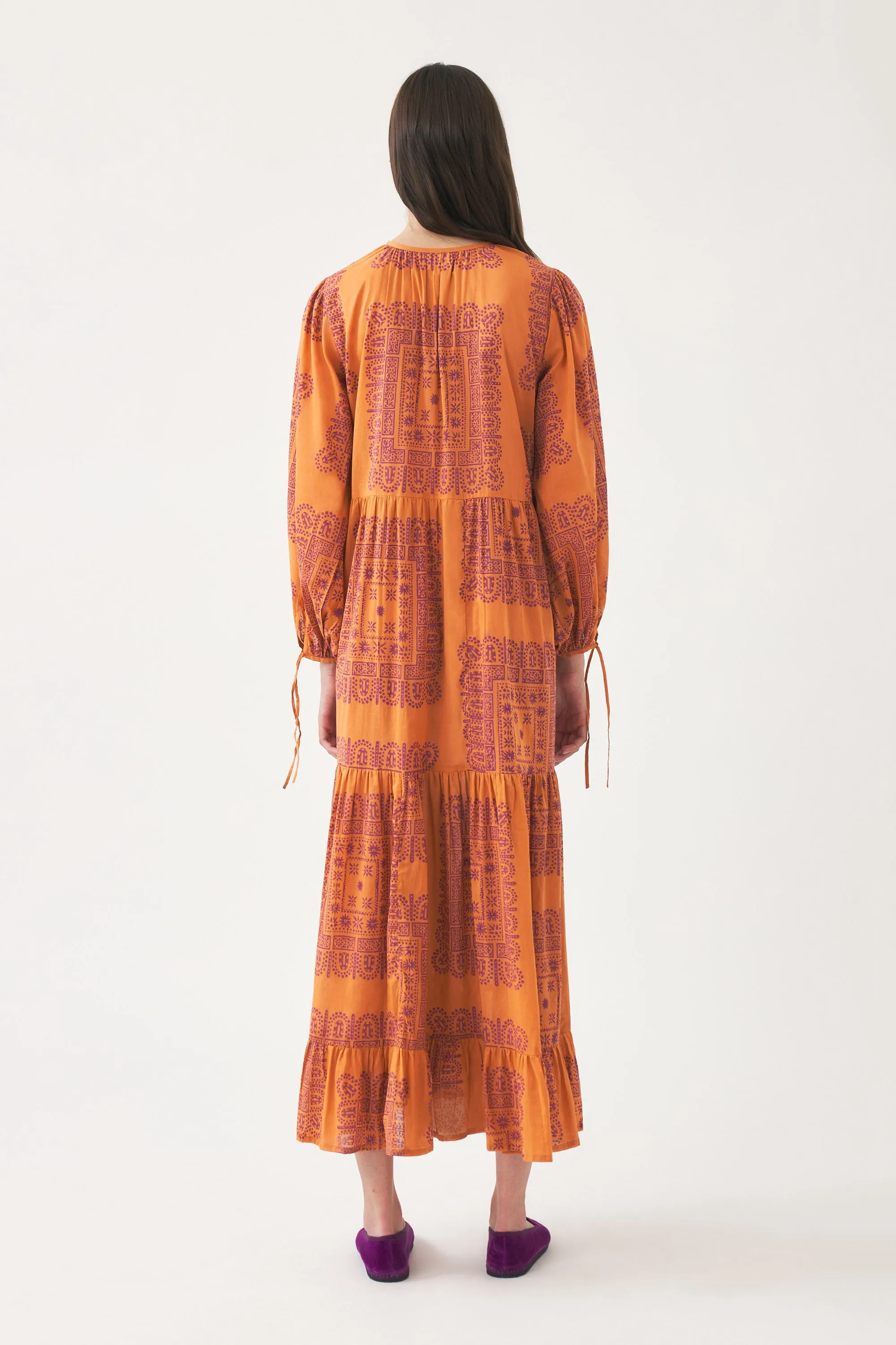 Nalii Cotton Voile Print Maxi Dress