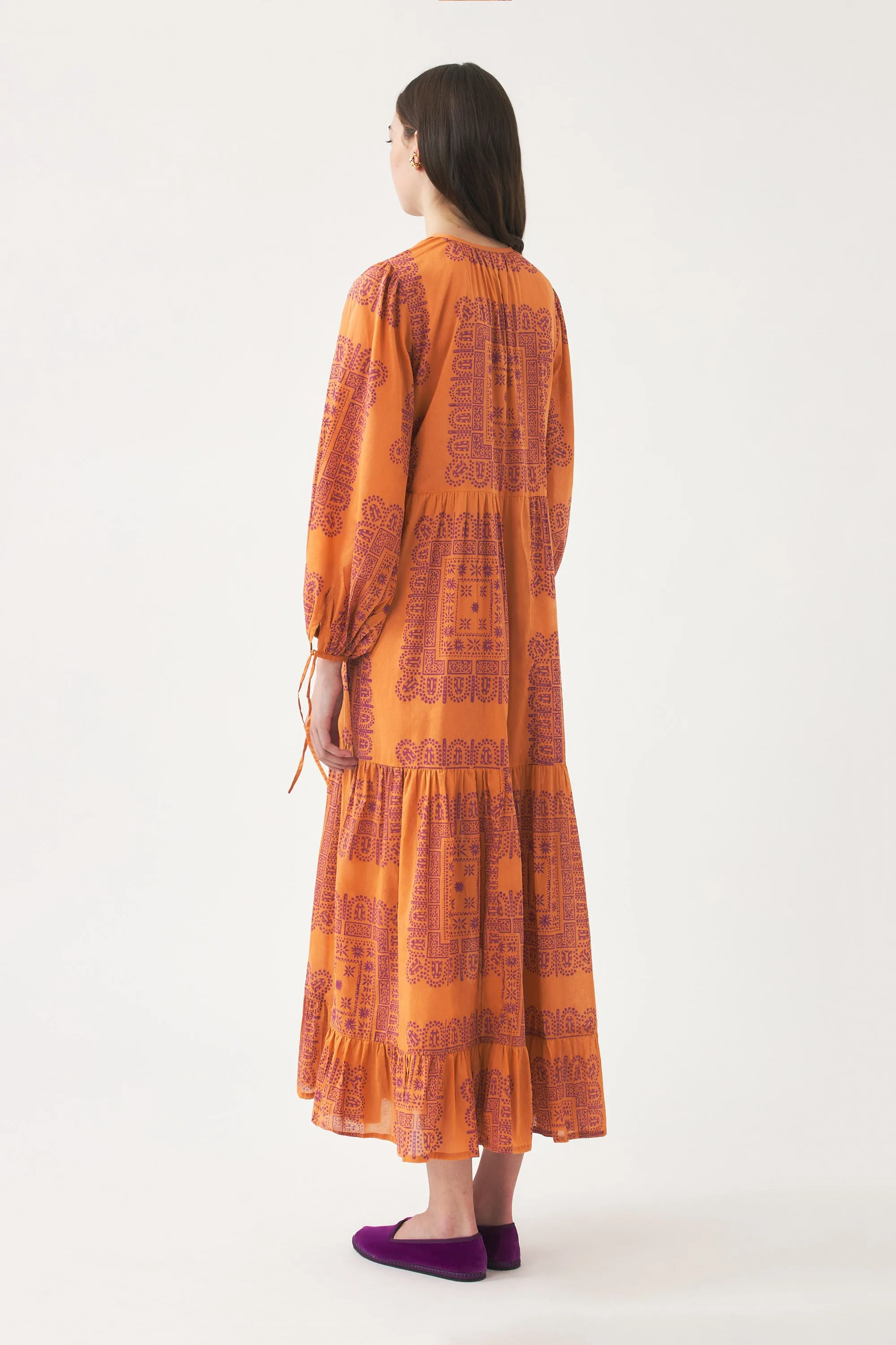 Nalii Cotton Voile Print Maxi Dress