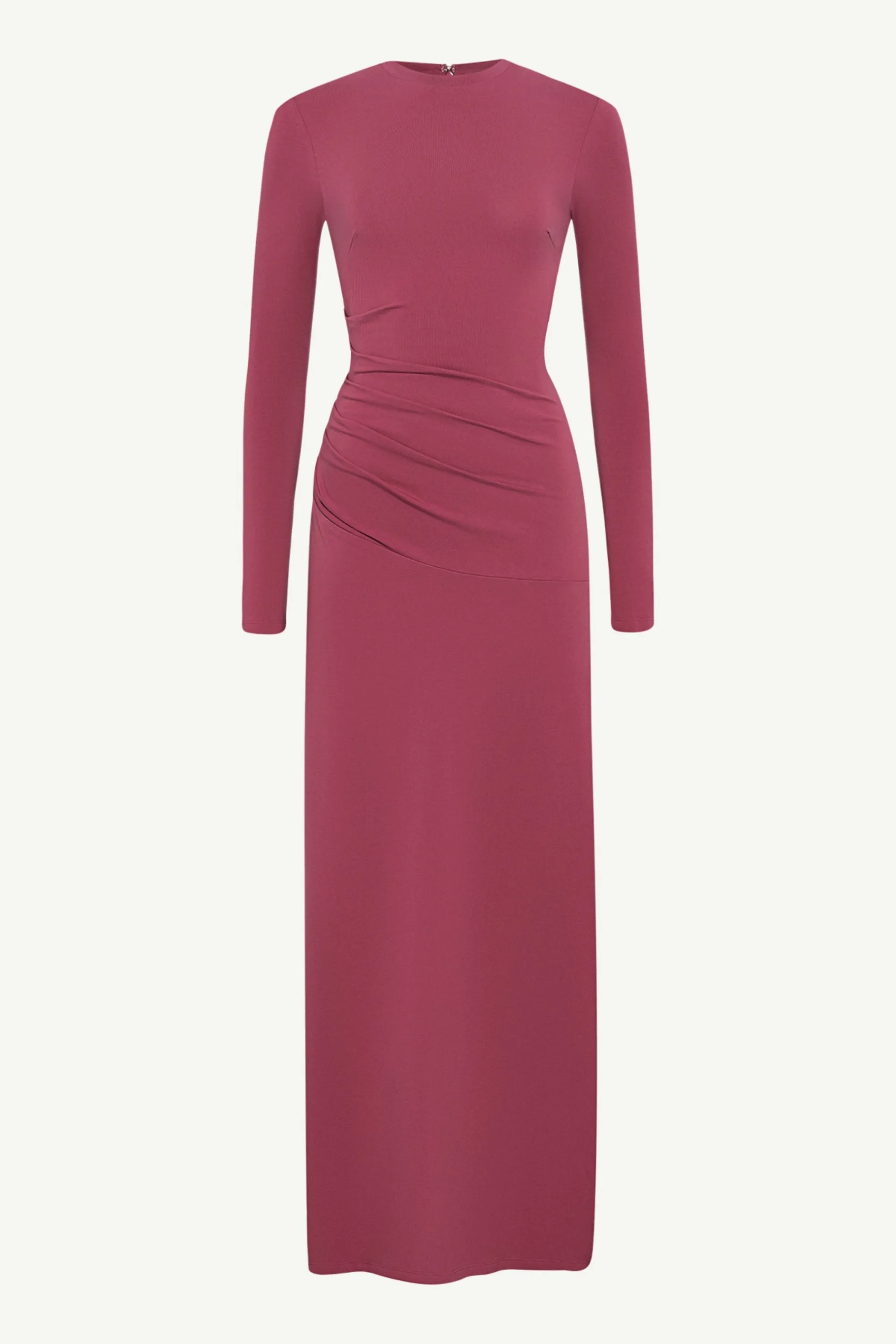 Natalie Rouched Jersey Maxi Dress - Dry Rose