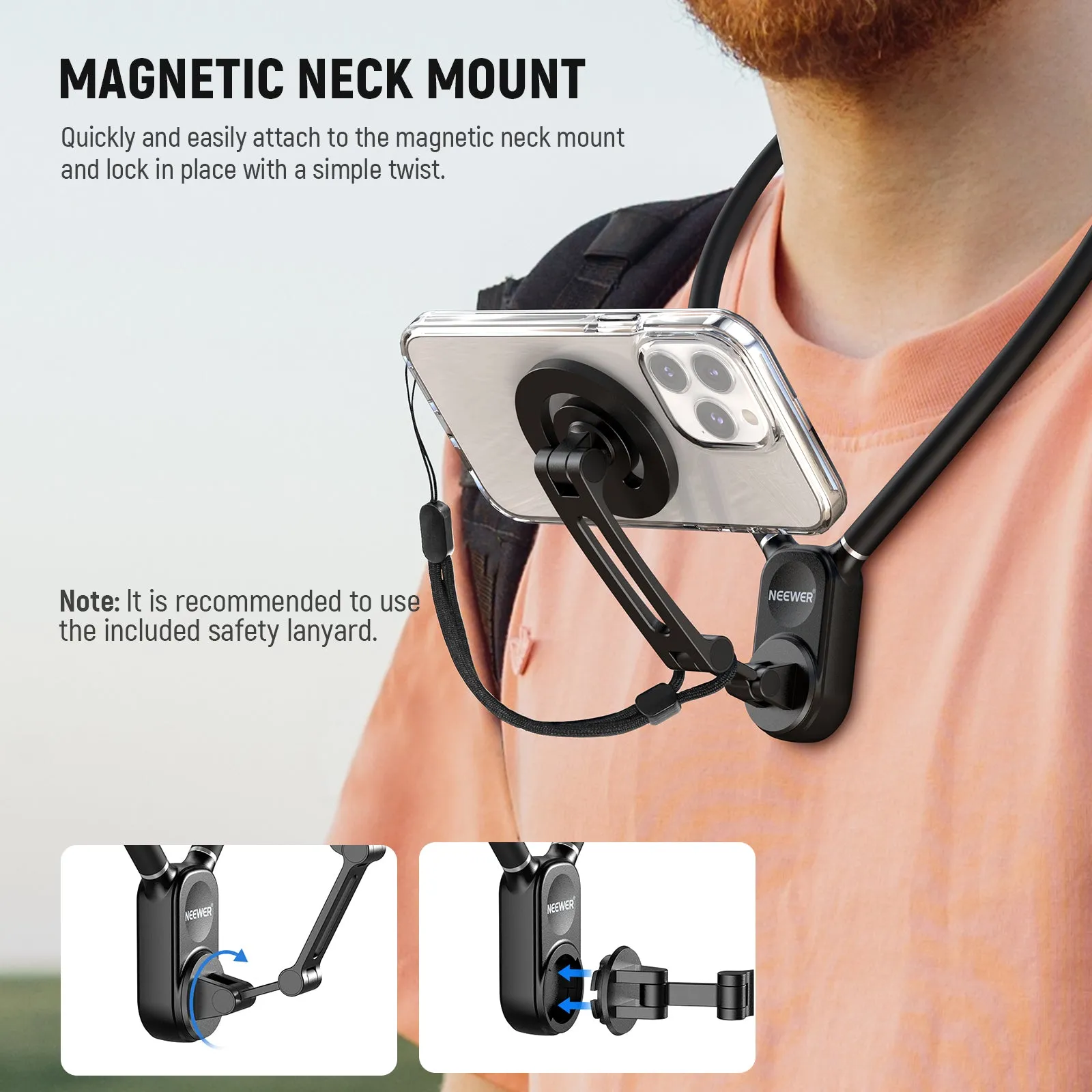 NEEWER GP-16 Magnetic Phone Neck Mount