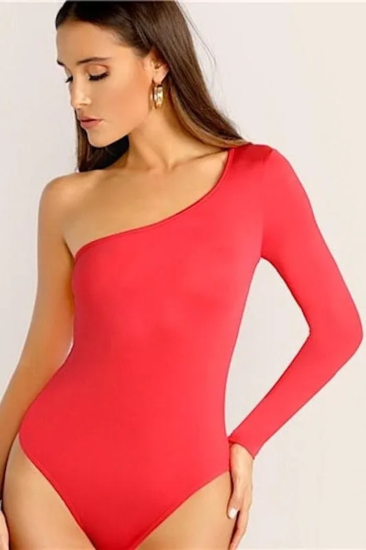 One Sleeve Shoulder Bodysuits