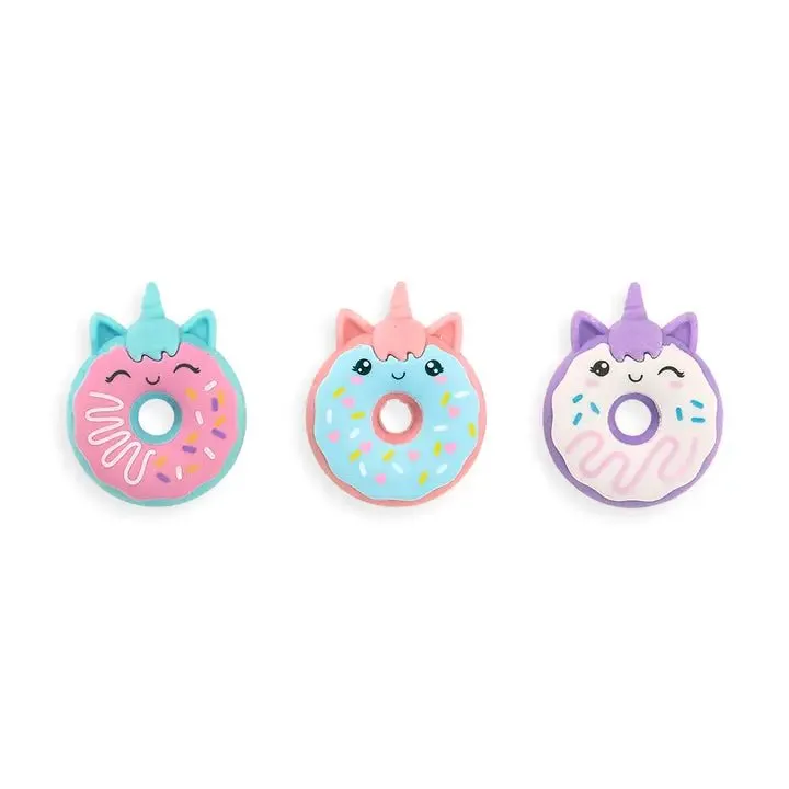 Ooly Magic Bakery Unicorn Donuts Scented Erasers - Set of 3