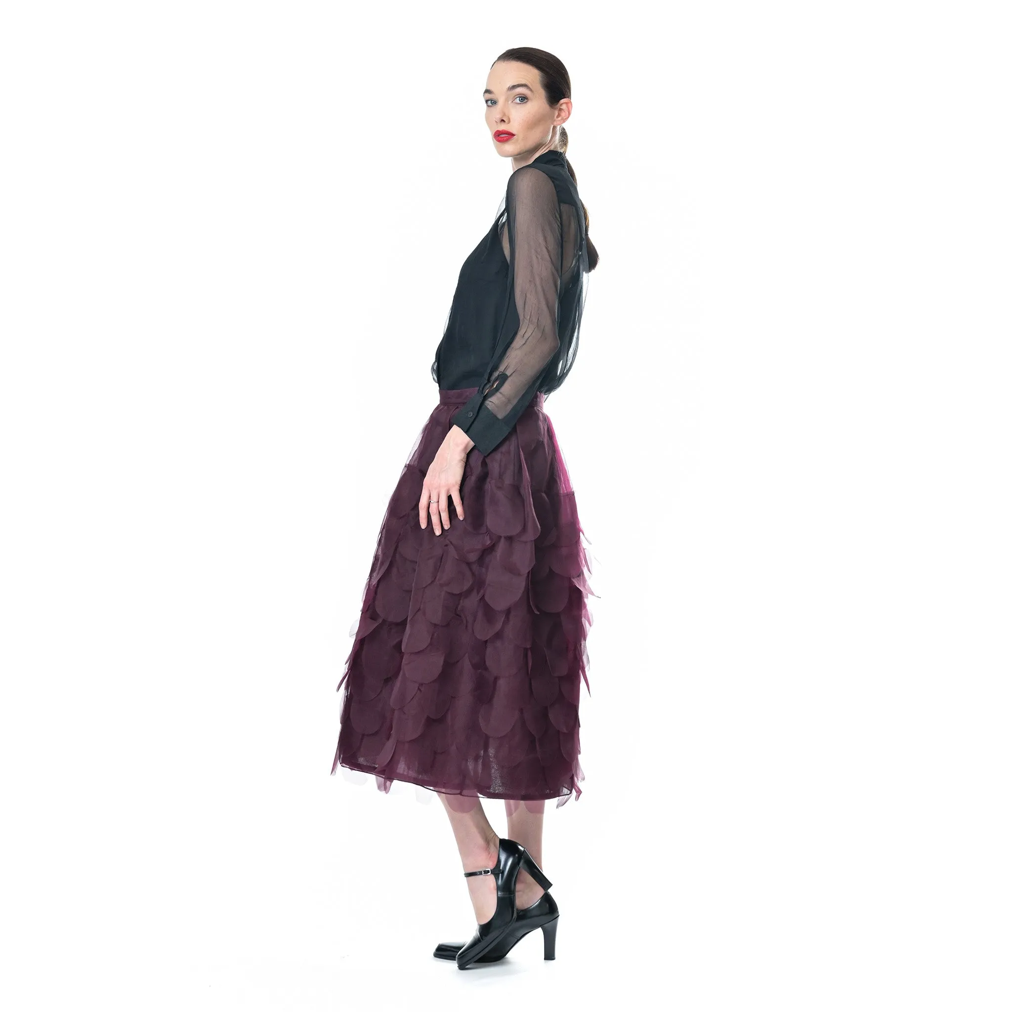 organza feathered ellen skirt