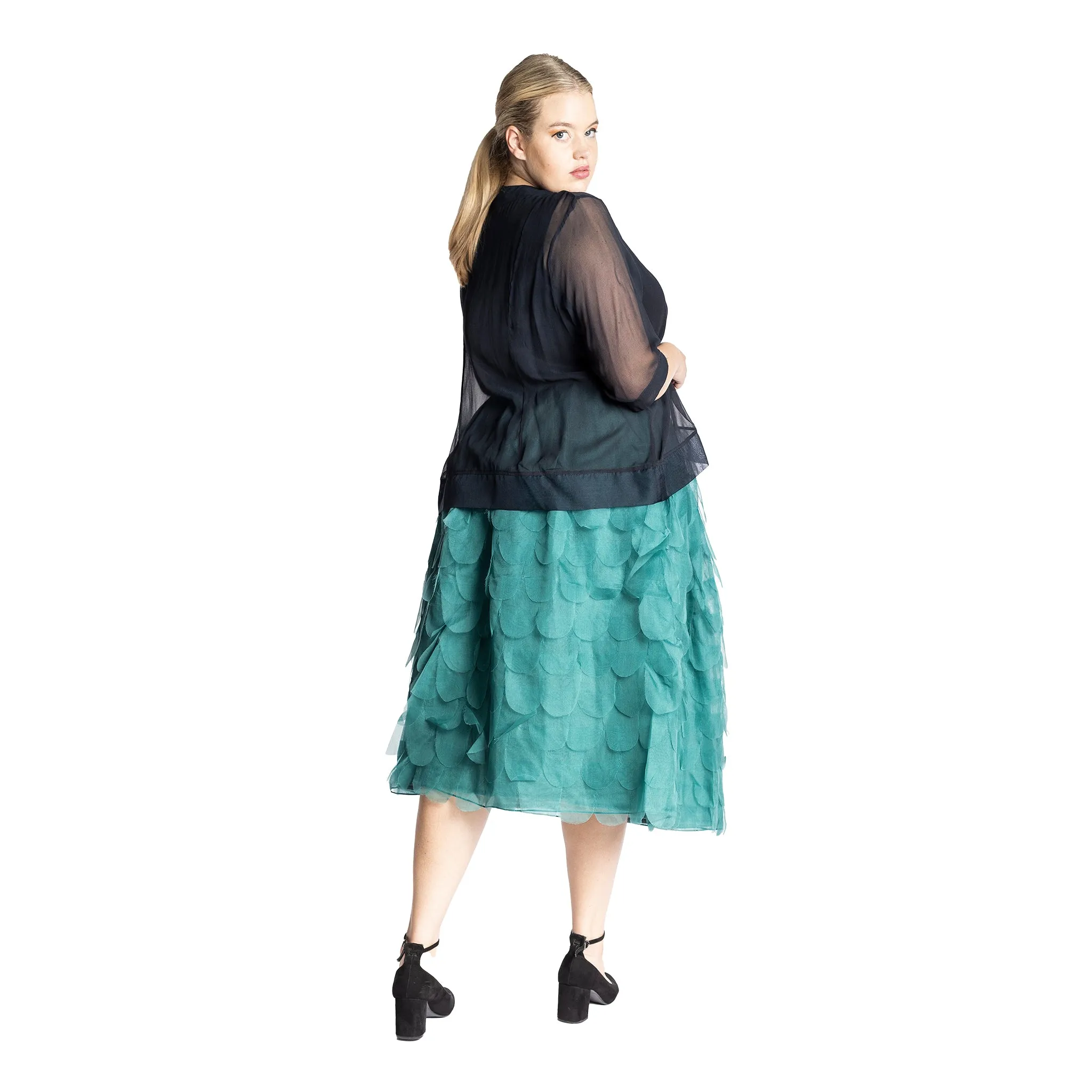 organza feathered ellen skirt