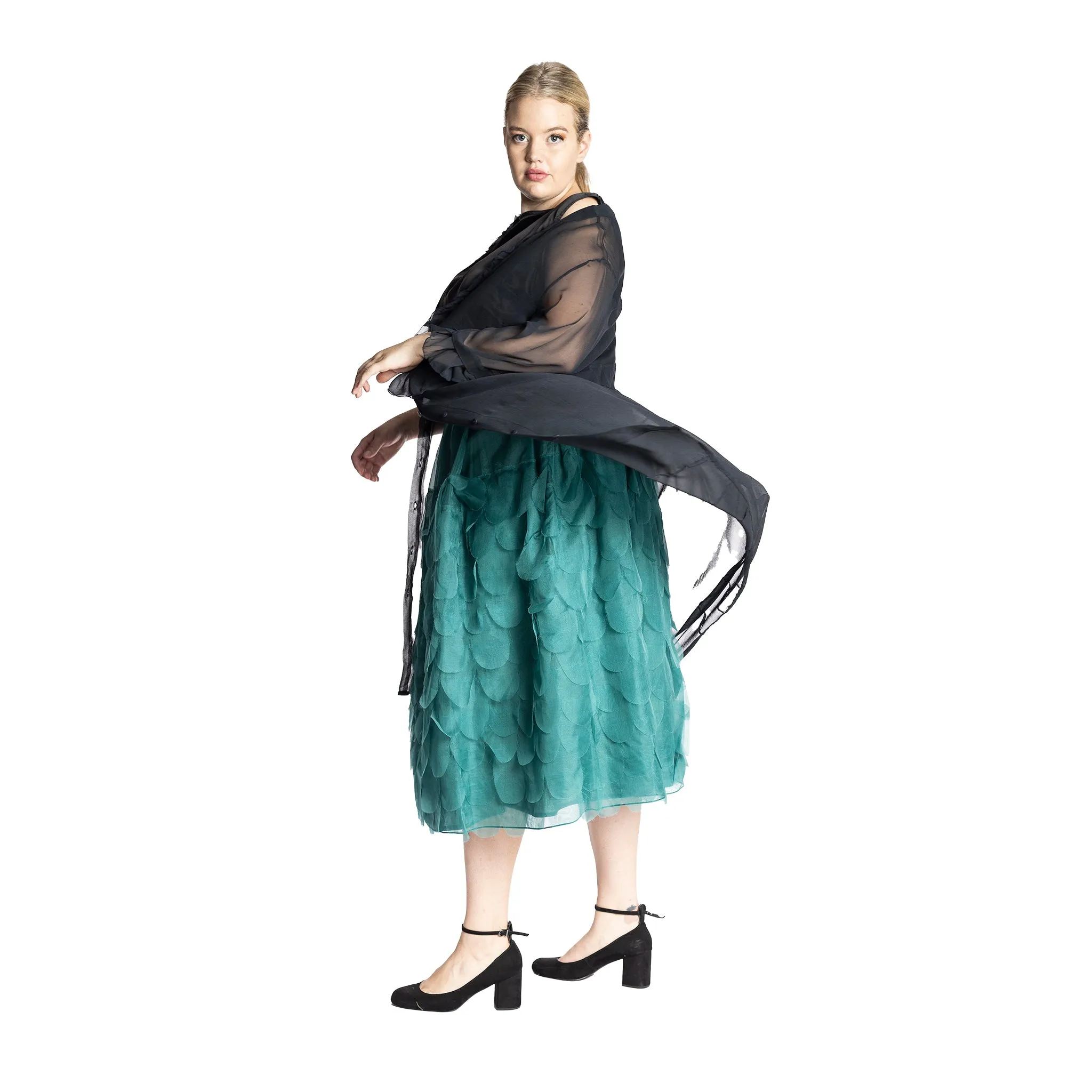 organza feathered ellen skirt