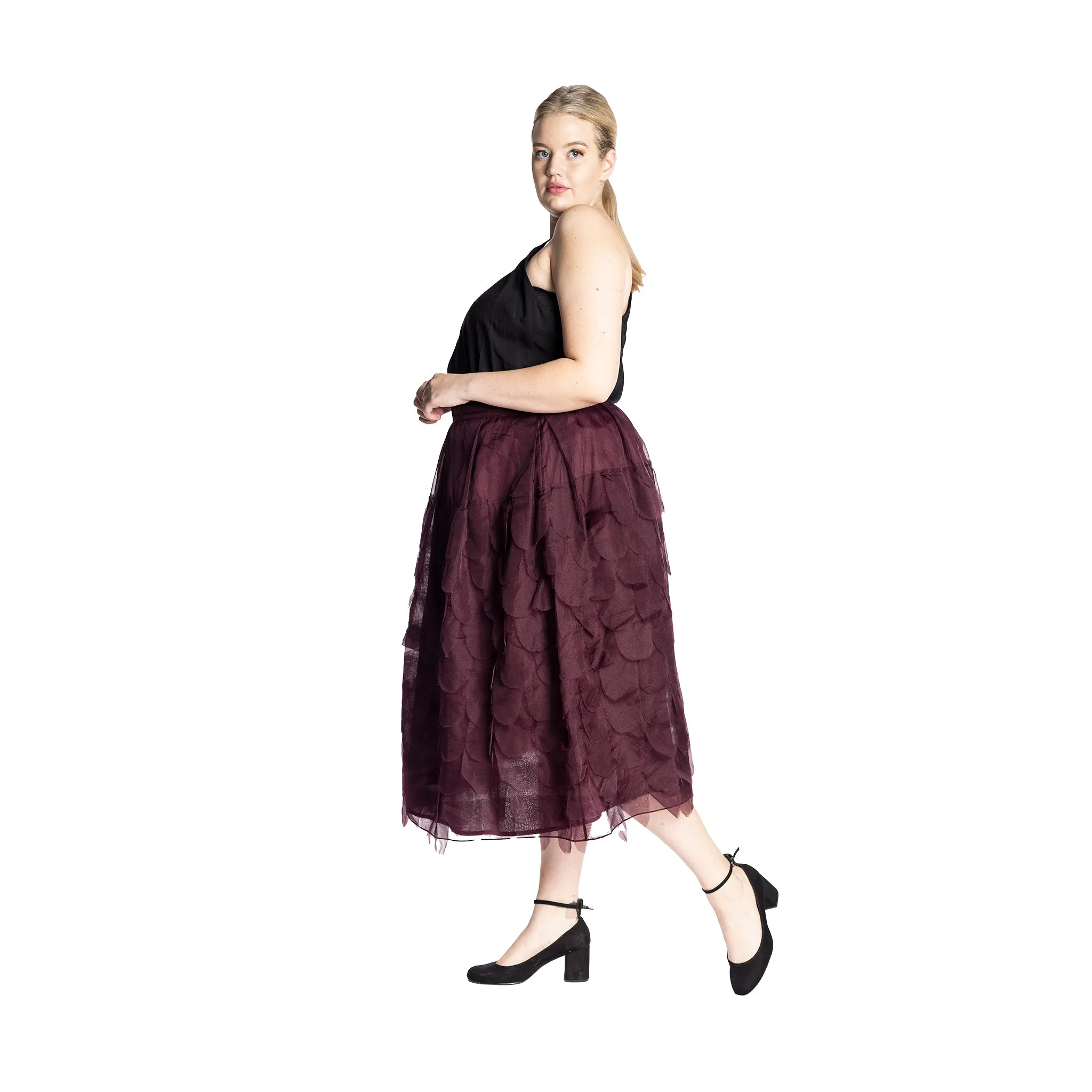 organza feathered ellen skirt