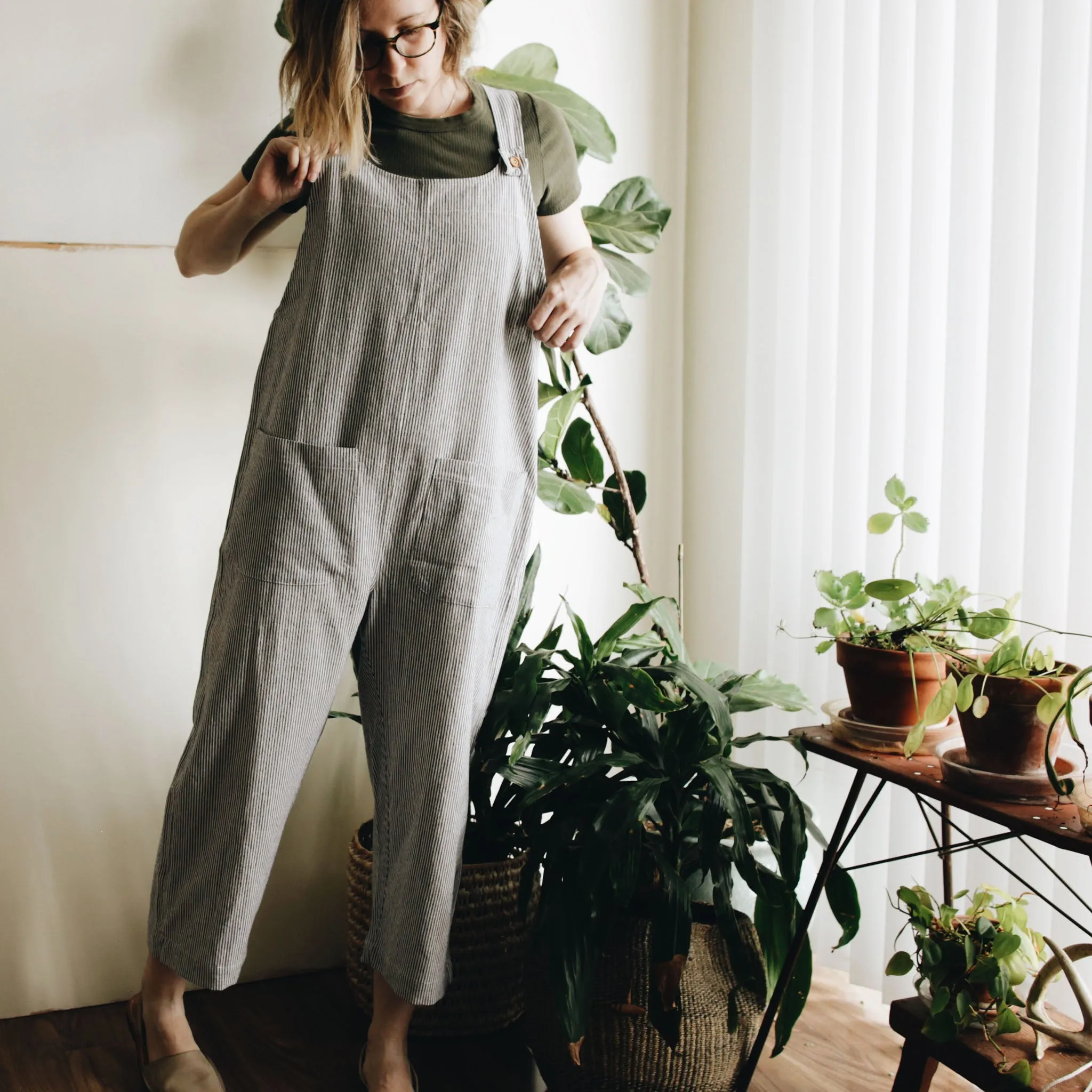 otis overalls | pencil stripe