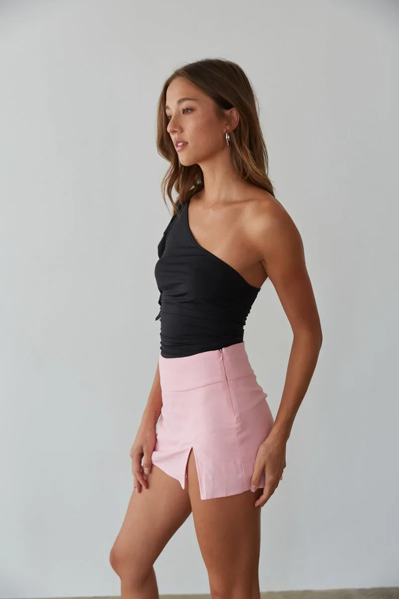 Paisley Linen Mini Skort