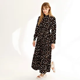 Perfect Pleated Dress IN: Polka Dot