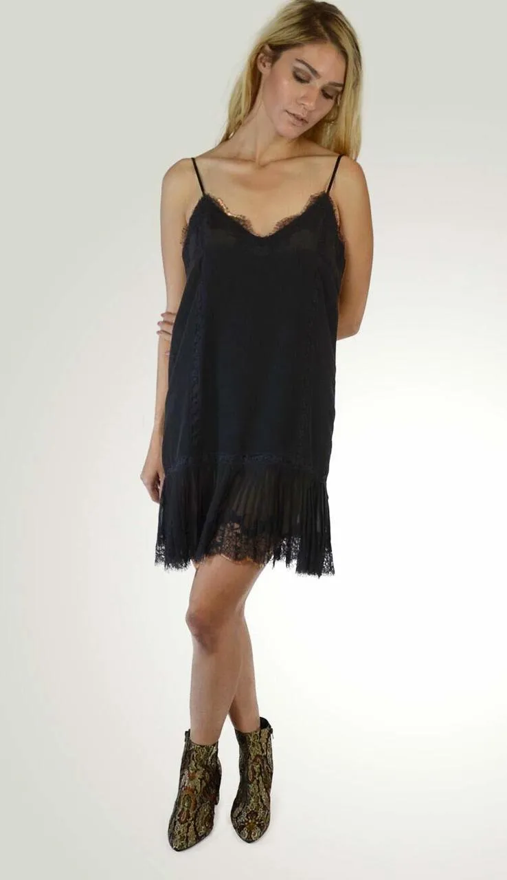 Pleated Dress - Black Night