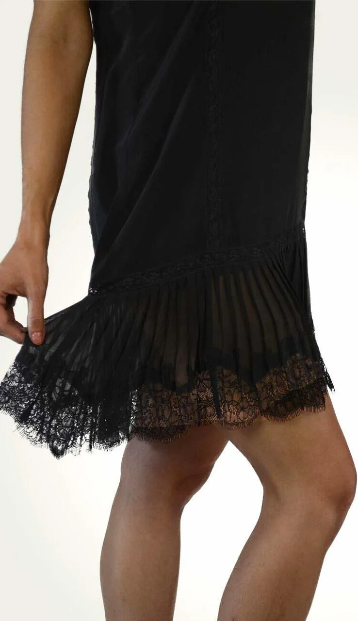 Pleated Dress - Black Night