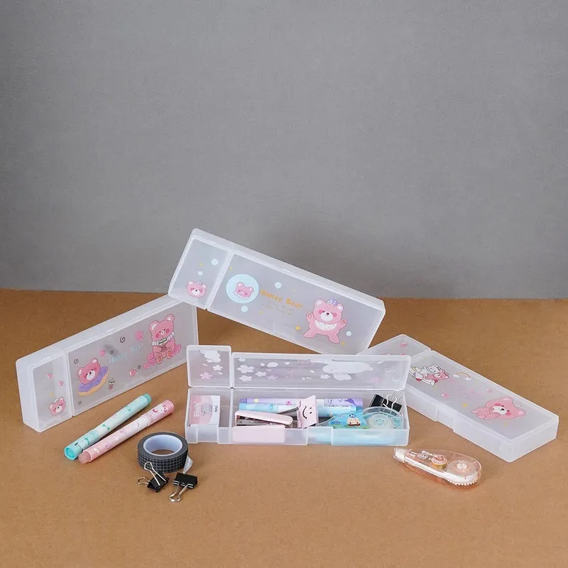 PVC Translucent Pencil Box - Bear