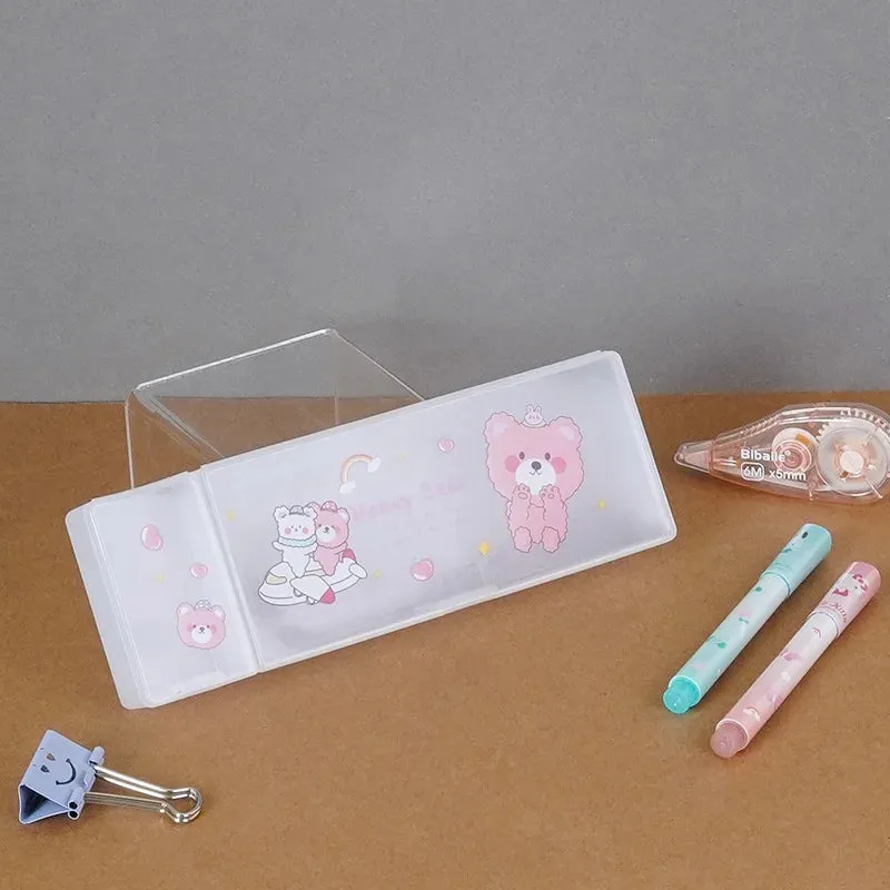 PVC Translucent Pencil Box - Bear