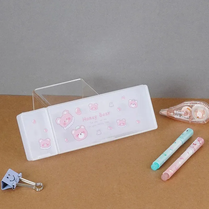 PVC Translucent Pencil Box - Bear