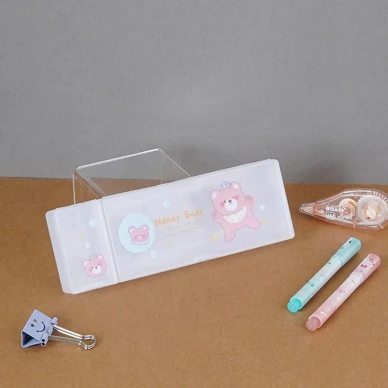 PVC Translucent Pencil Box - Bear