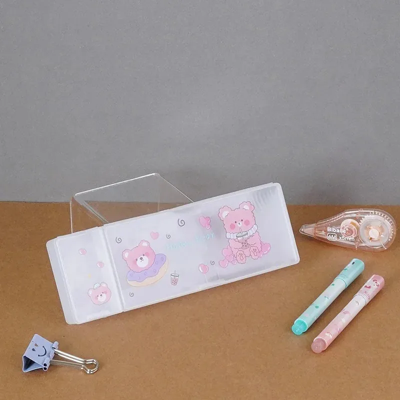 PVC Translucent Pencil Box - Bear