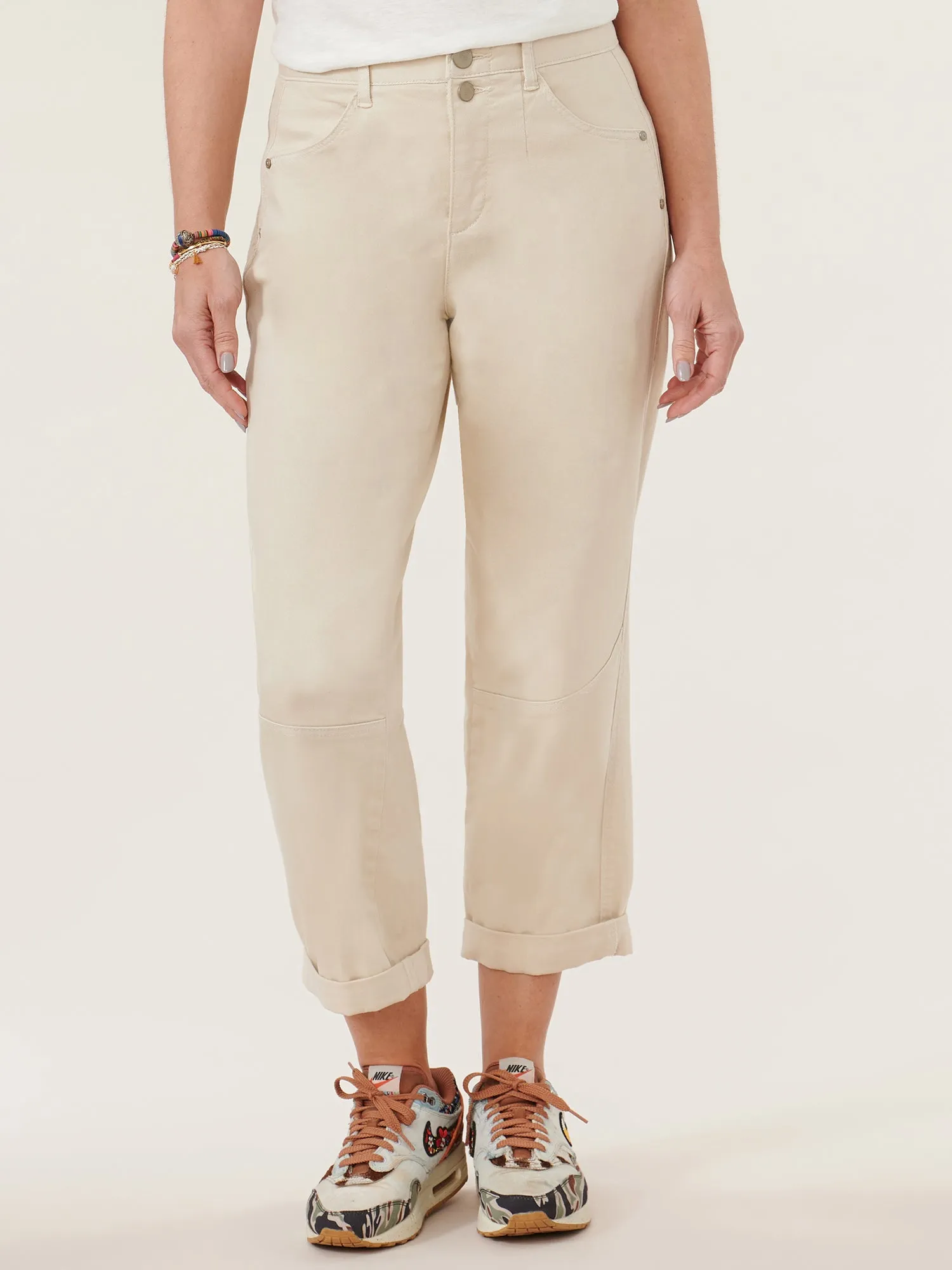 "Ab"solution® Skyrise Pleat Front Tapered Utility Pants