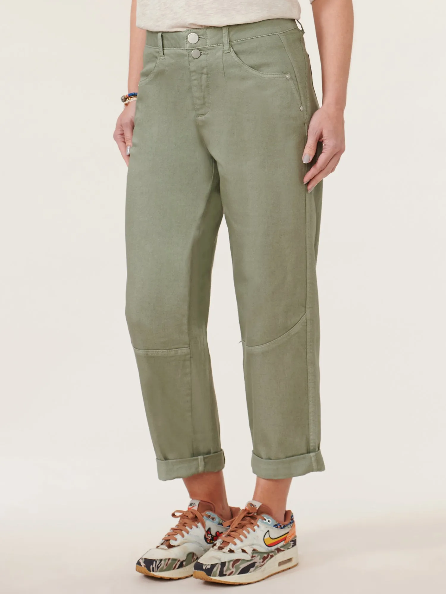 "Ab"solution® Skyrise Pleat Front Tapered Utility Pants