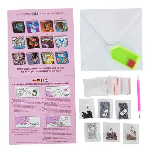 "Moonlight Dolphins" Crystal Card Kit