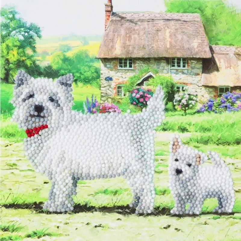 "Westie Dogs" Crystal Art Card Kit