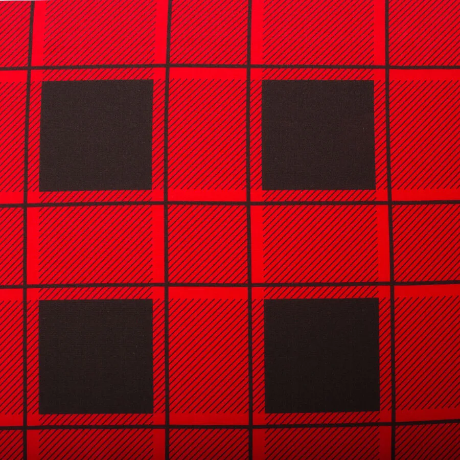 Red/Black Checkered Silk