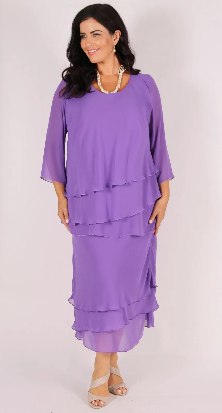 Rosaline Chiffon Layer Top Orchid