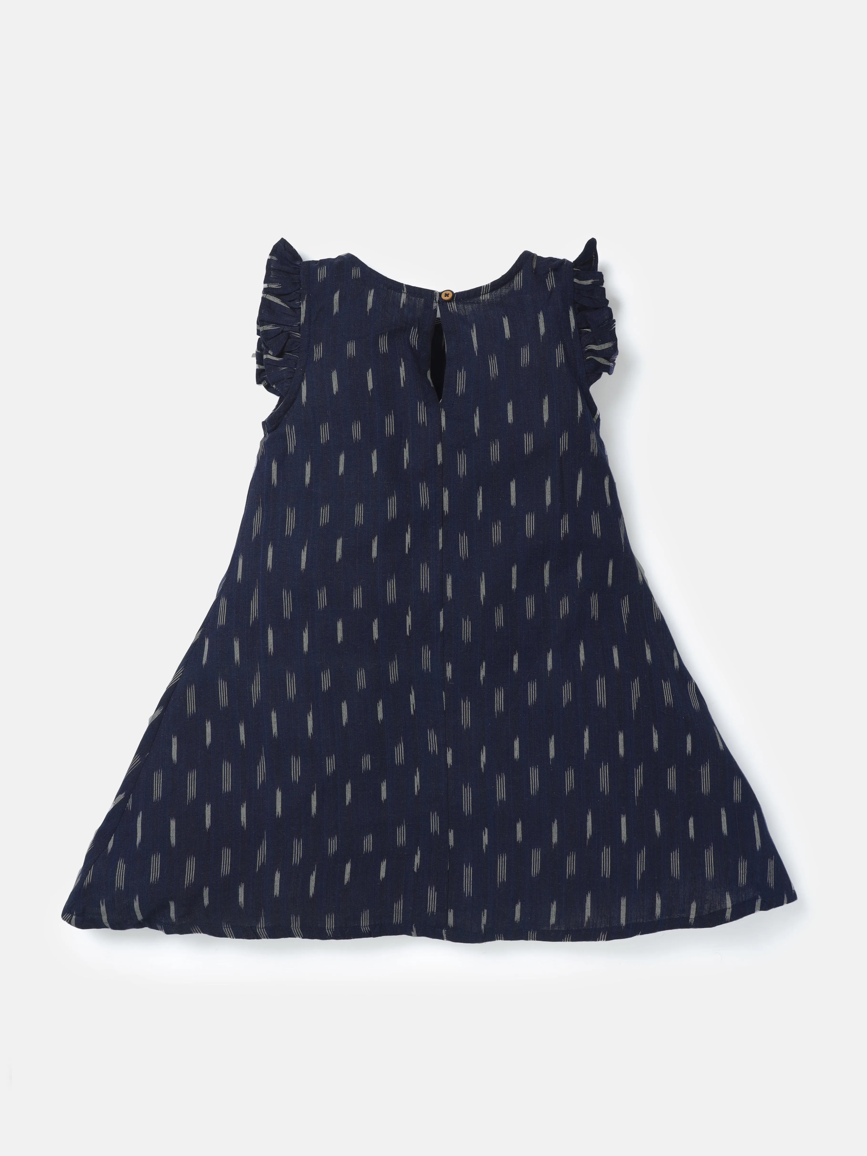 Saaki Girls Ikat A- line Navy dress