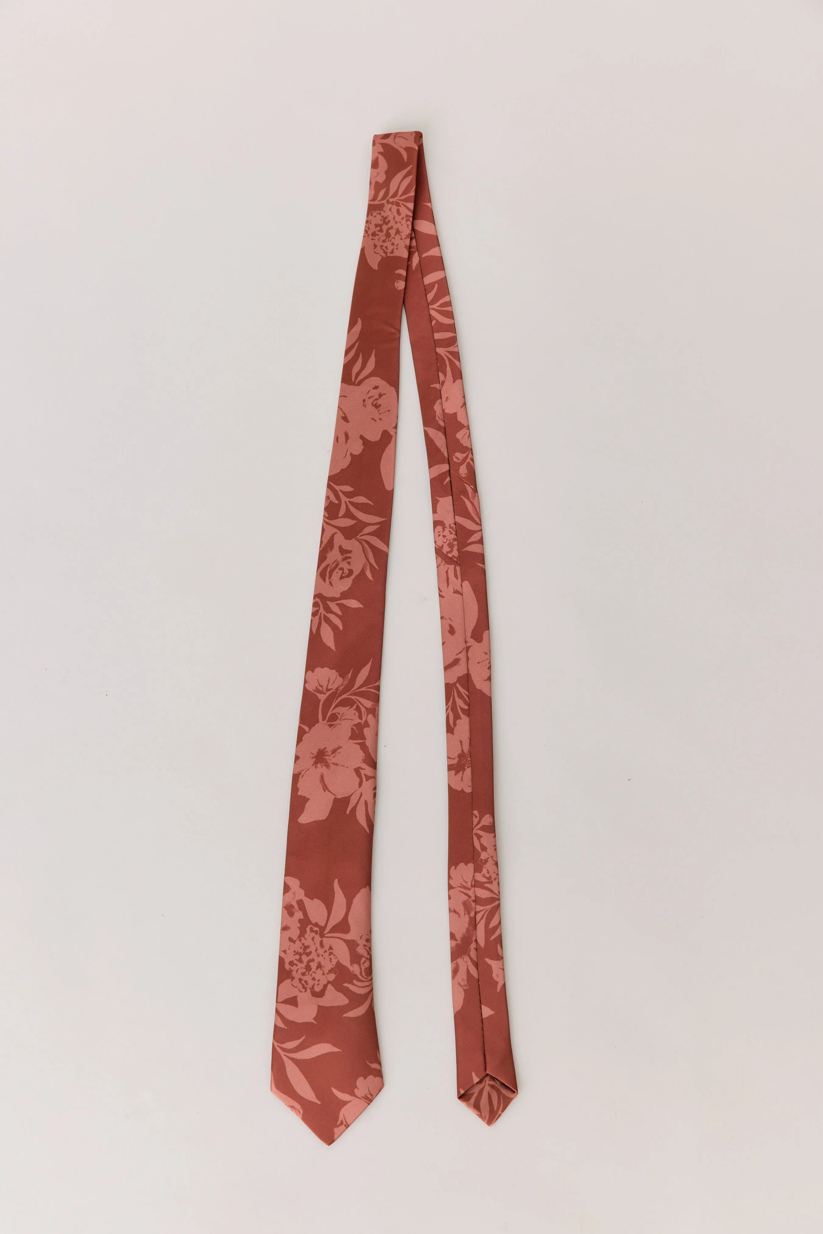 Satin Floral Print Tie | Made To Order