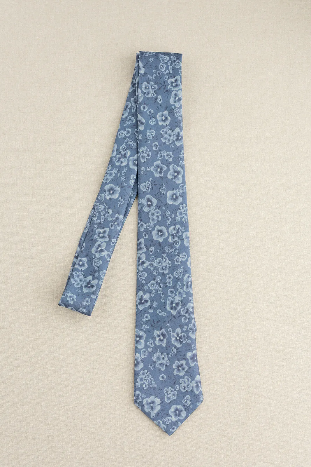 Satin Floral Print Tie | Made To Order