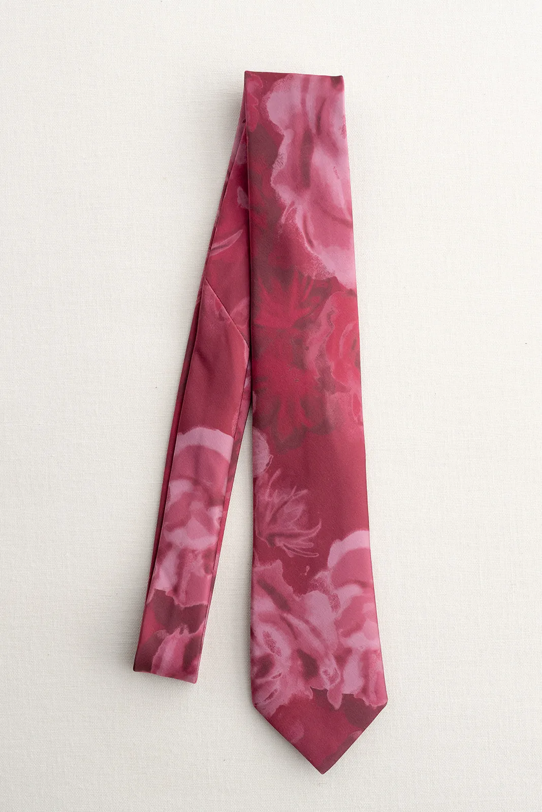 Satin Floral Print Tie | Made To Order