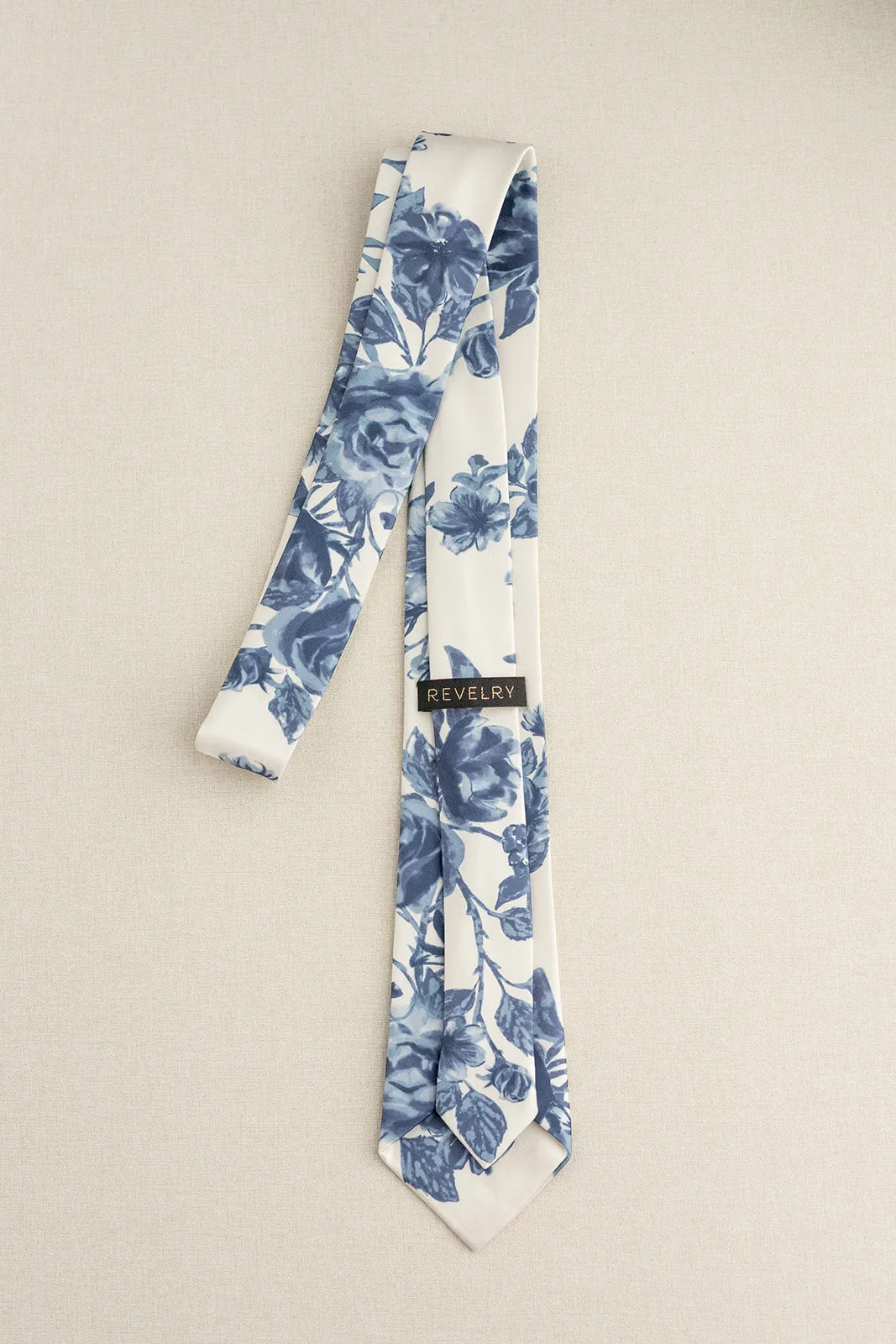 Satin Floral Print Tie | Made To Order