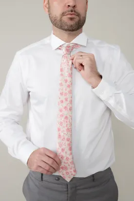 Satin Floral Print Tie | Made To Order