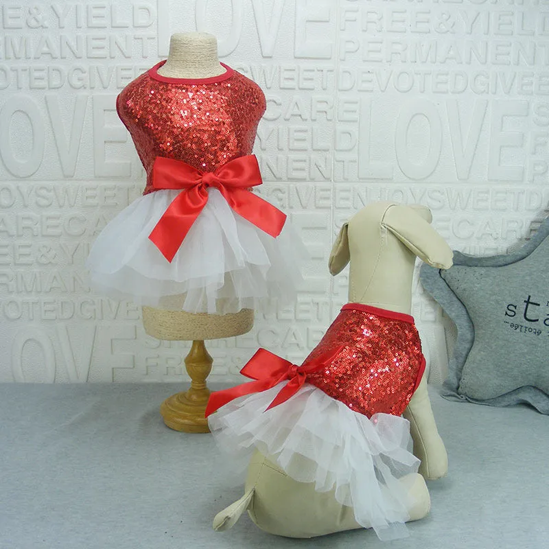 Sequined Siver or Gold Pet dress