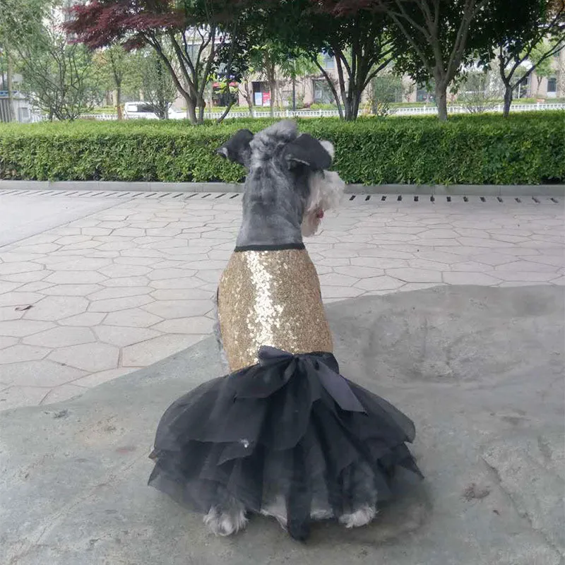 Sequined Siver or Gold Pet dress