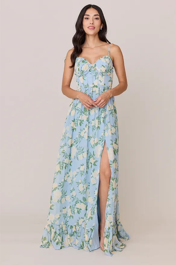 Shylah Chiffon Floral Print Dress | Made To Order