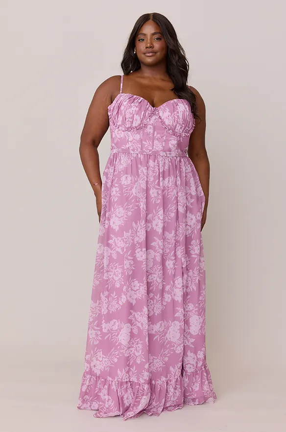 Shylah Chiffon Floral Print Dress | Made To Order