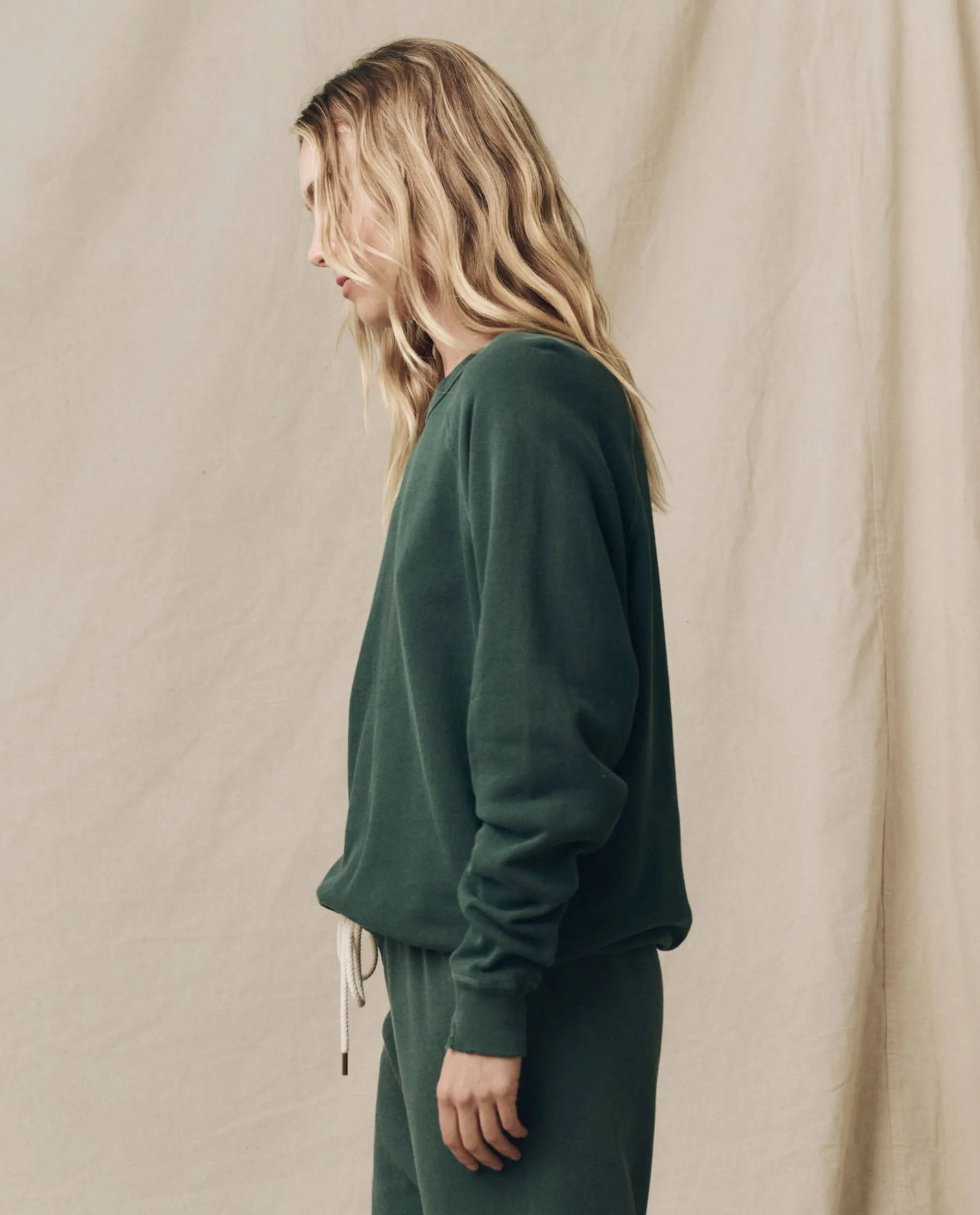 The College Sweatshirt. Solid -- Deep Sea Green