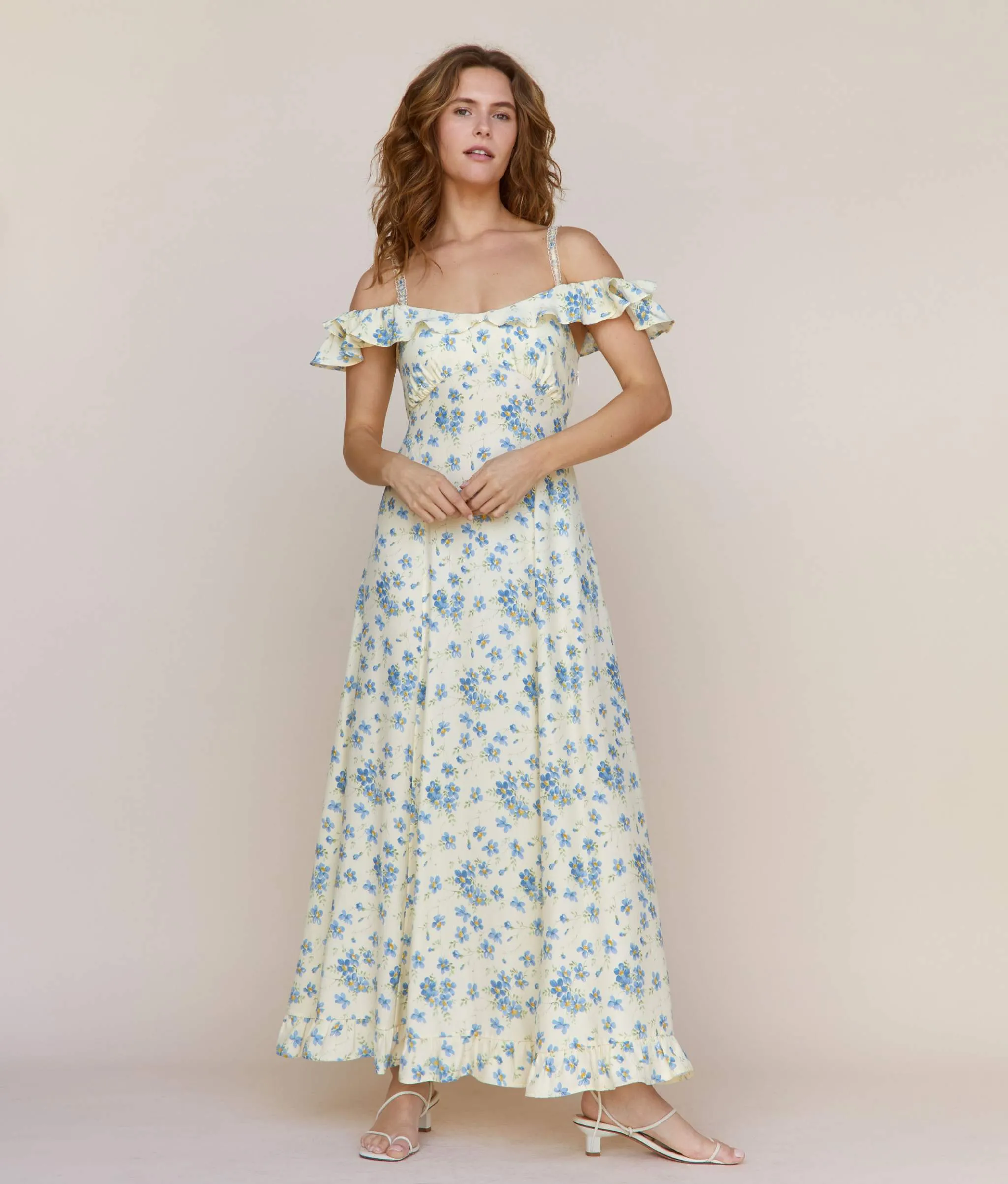 The Helina Dress | Lilies in Bloom Silk