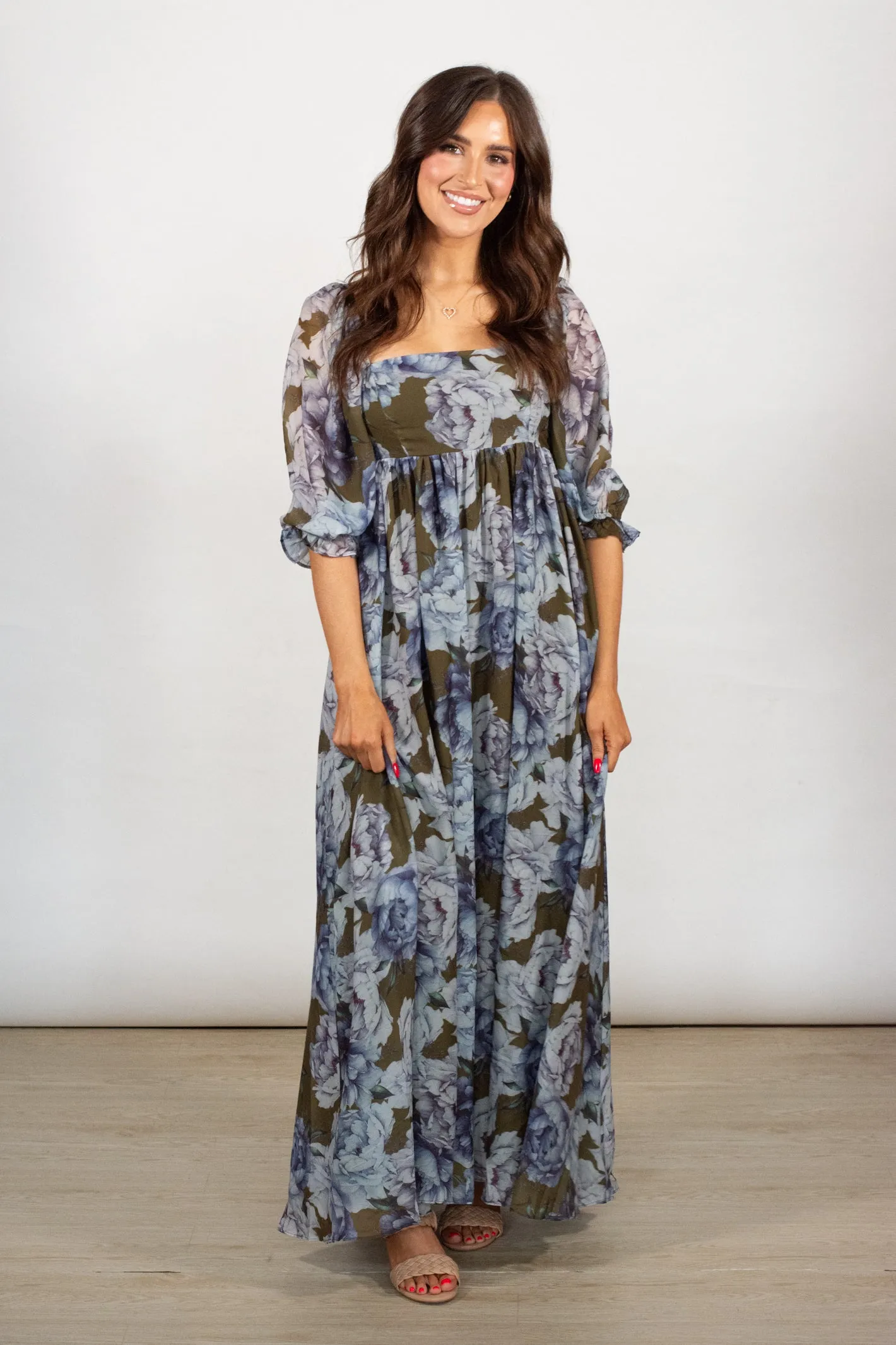 The Inspiration Floral Babydoll Maxi Dress