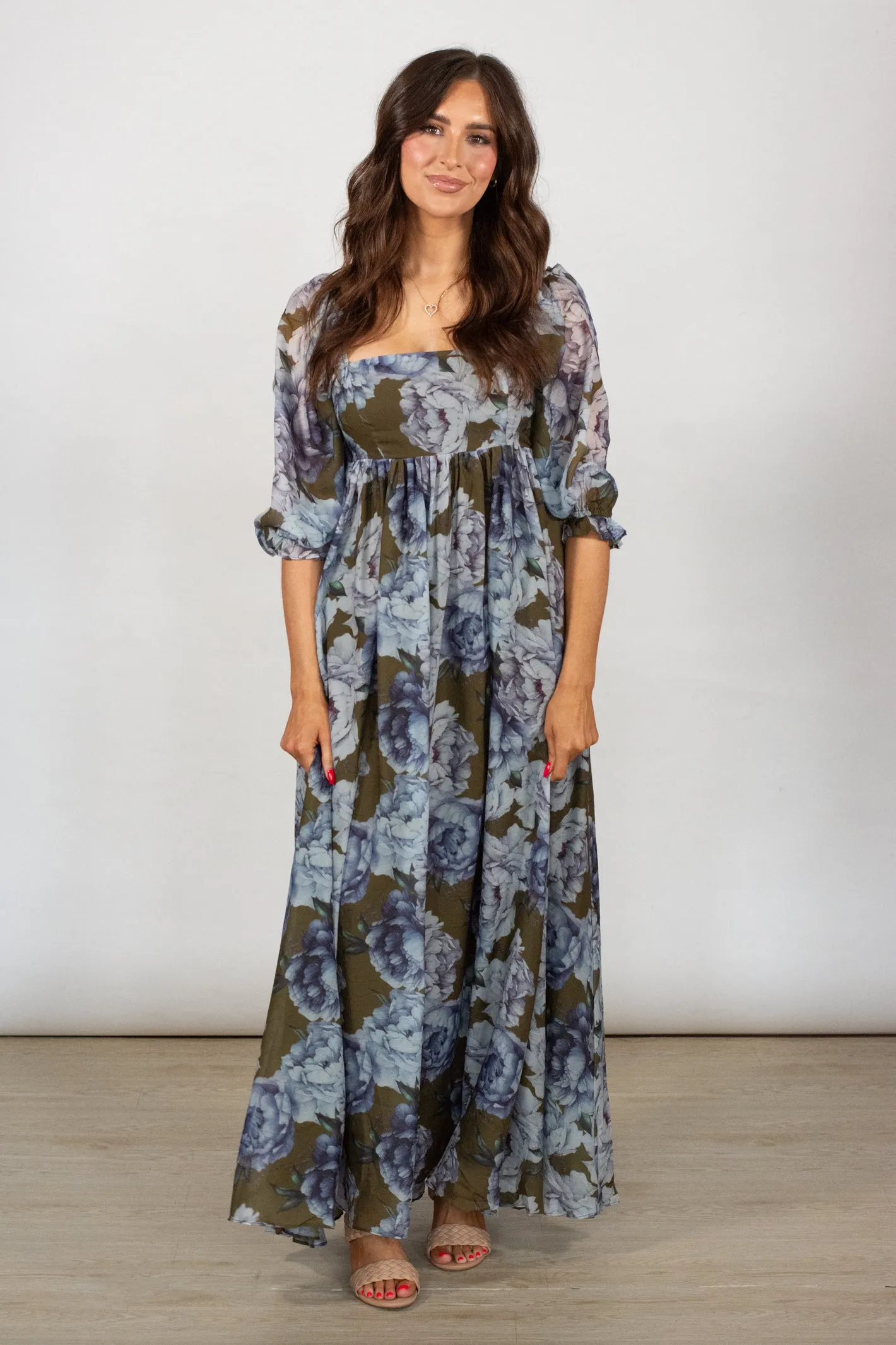 The Inspiration Floral Babydoll Maxi Dress