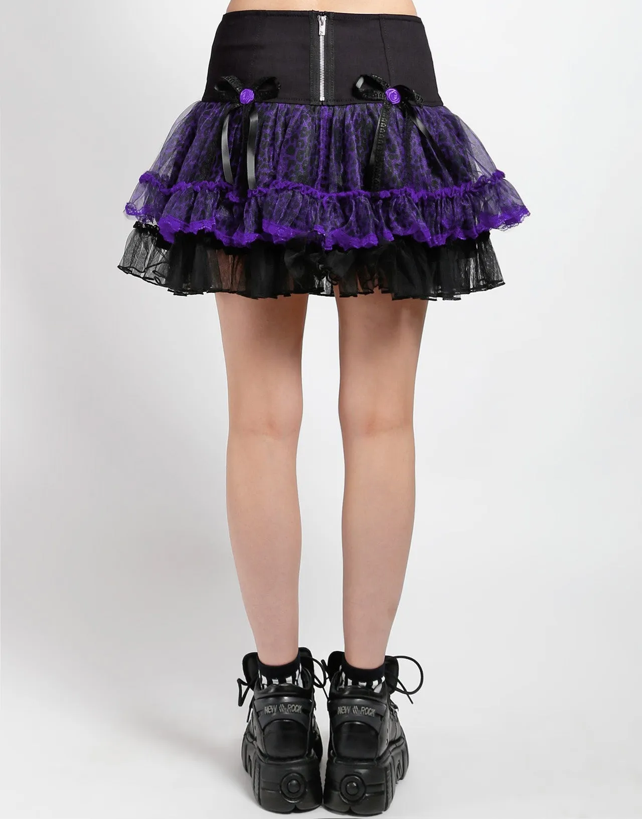 TUTU SKIRT PURPLE LEOPARD