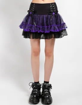 TUTU SKIRT PURPLE LEOPARD