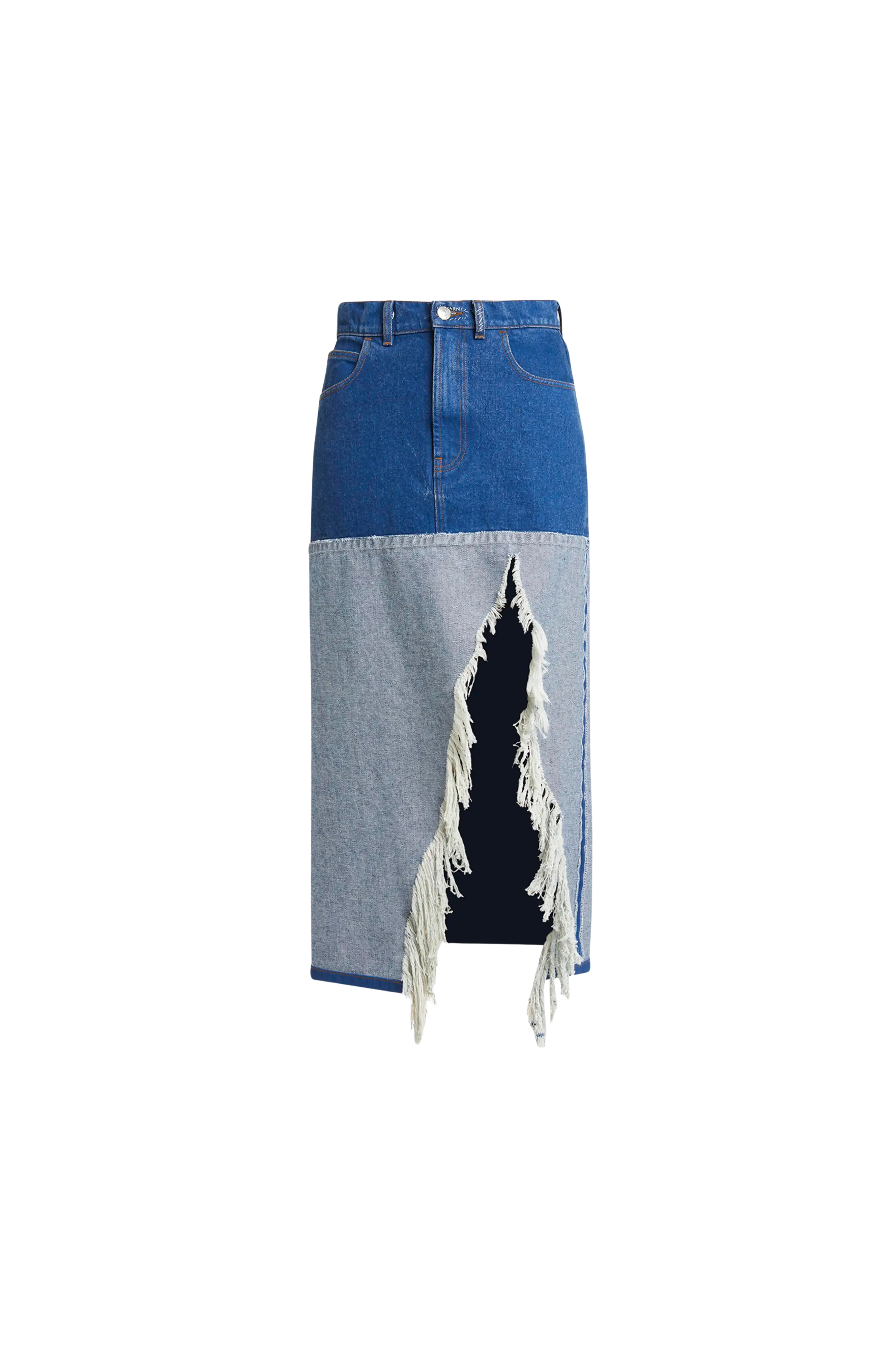 Two-Tone Denim Skirt