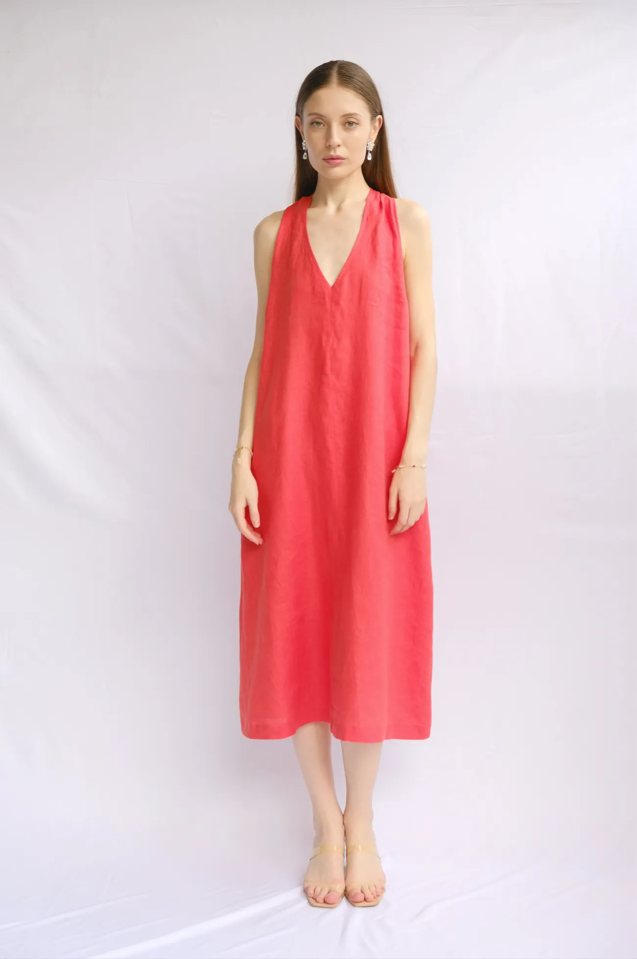 Vacay 100% Linen Maxi Dress